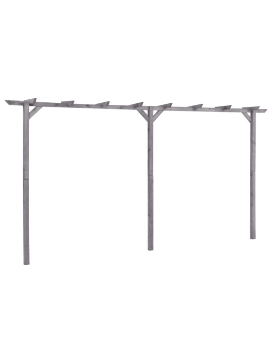 Dārza pergola, pelēka, 400x40x205 cm, impregnēts priedes koks