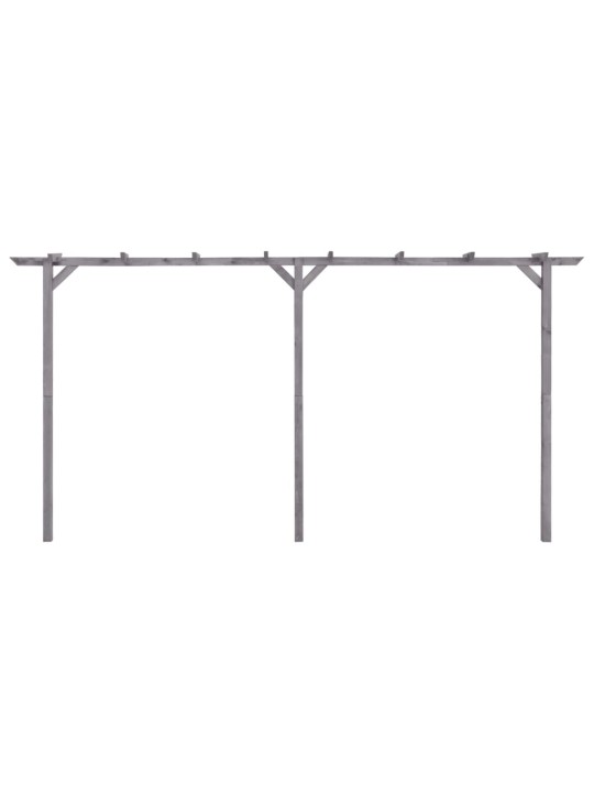 Dārza pergola, pelēka, 400x40x205 cm, impregnēts priedes koks