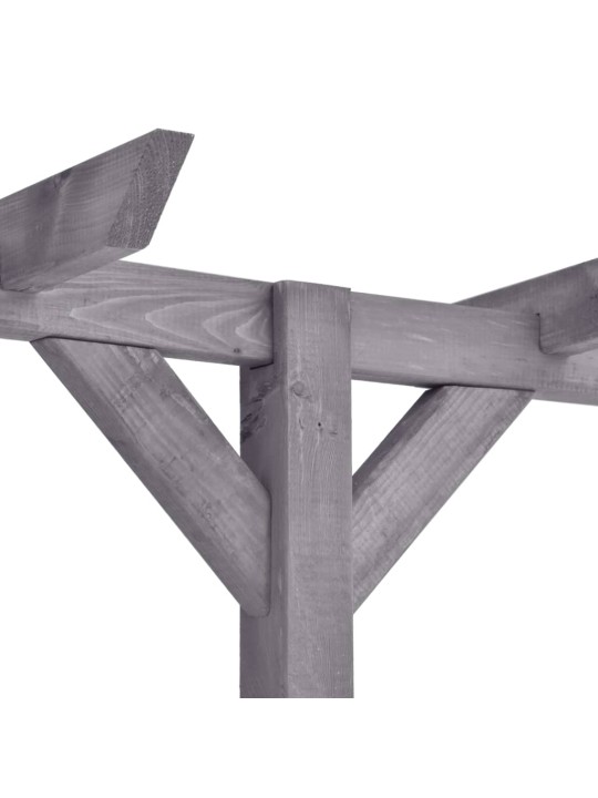 Dārza pergola, pelēka, 400x40x205 cm, impregnēts priedes koks