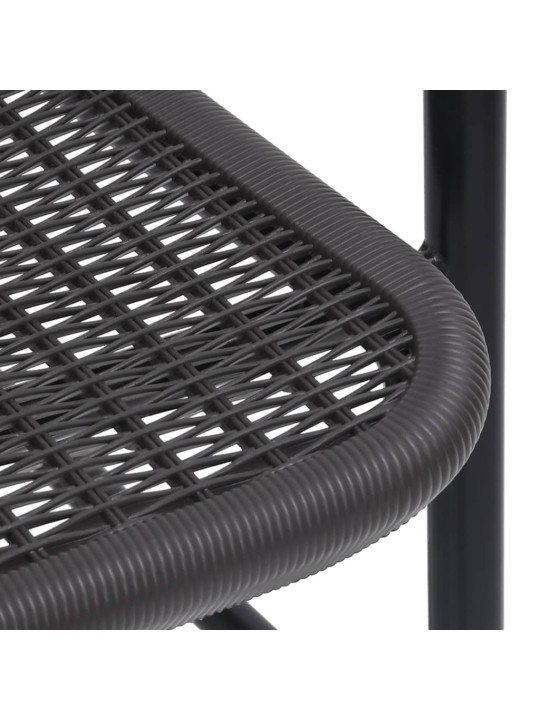 Dārza krēsli, 2 gab., plastmasas rotangpalma, tērauds, 110 kg