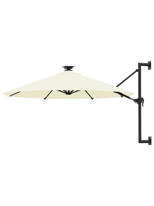 Saulessargs ar metāla kātu un led, smilšu krāsā, 300 cm