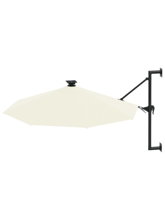 Saulessargs ar metāla kātu un led, smilšu krāsā, 300 cm