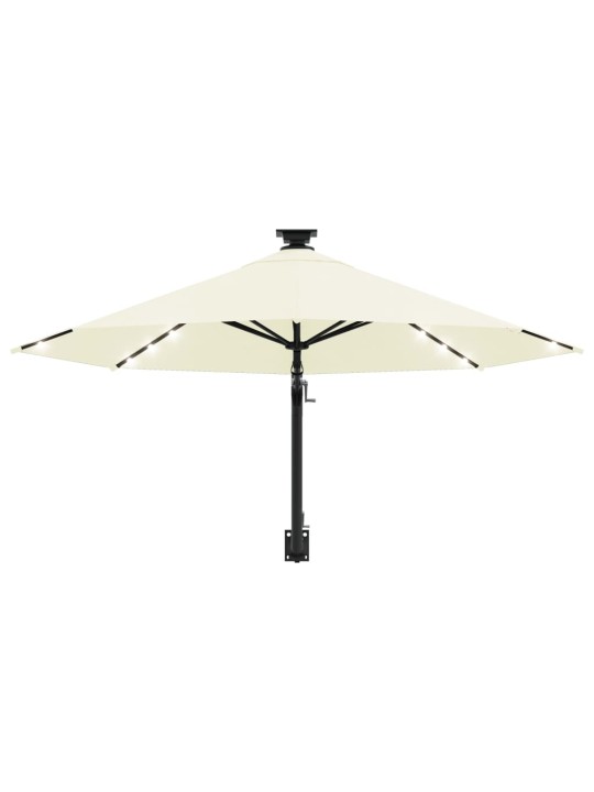 Saulessargs ar metāla kātu un led, smilšu krāsā, 300 cm