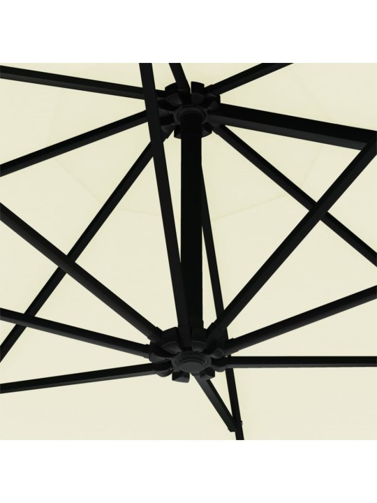 Saulessargs ar metāla kātu un led, smilšu krāsā, 300 cm