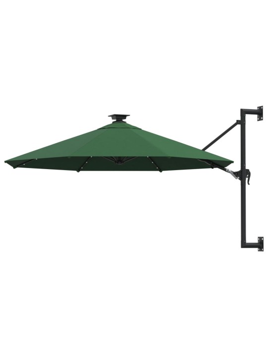 Saulessargs ar metāla kātu un led, zaļš, 300 cm