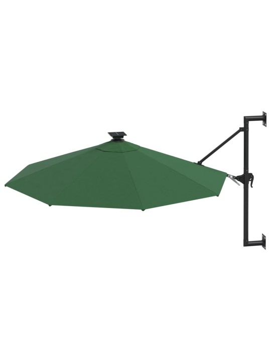 Saulessargs ar metāla kātu un led, zaļš, 300 cm