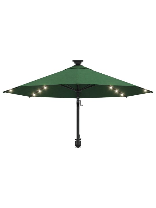 Saulessargs ar metāla kātu un led, zaļš, 300 cm