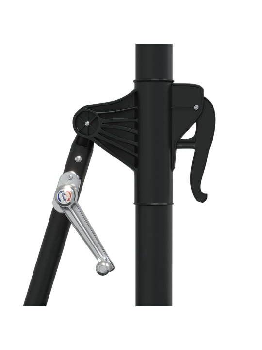 Saulessargs ar metāla kātu un led, zaļš, 300 cm