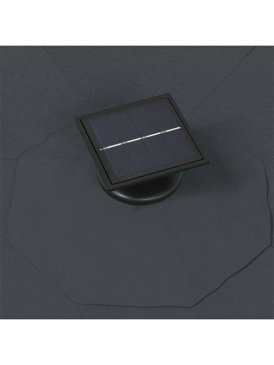 Saulessargs ar metāla kātu un led, antracītpelēks, 300 cm