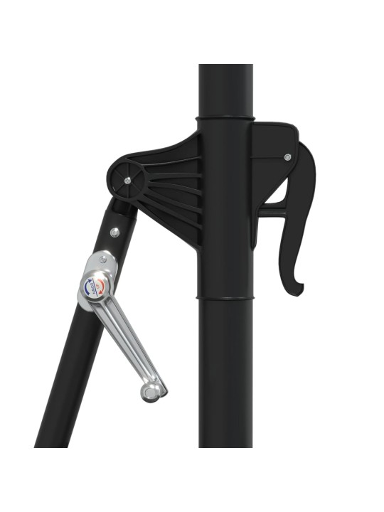 Saulessargs ar metāla kātu un led, vīnsarkans, 300 cm