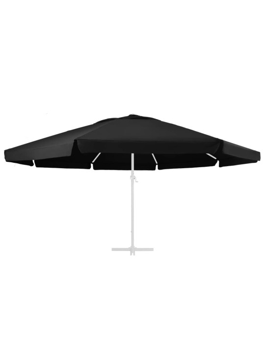 Saulessarga rezerves audums, melns, 600 cm
