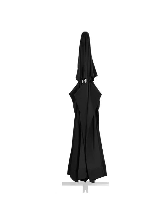 Saulessarga rezerves audums, melns, 600 cm
