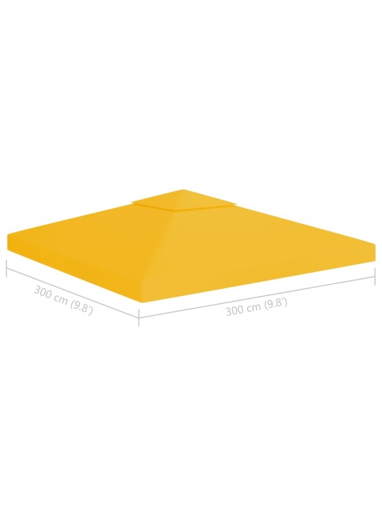 Nojumes jumta pārsegs, divdaļīgs, 310 g/m², 3x3 m, dzeltens