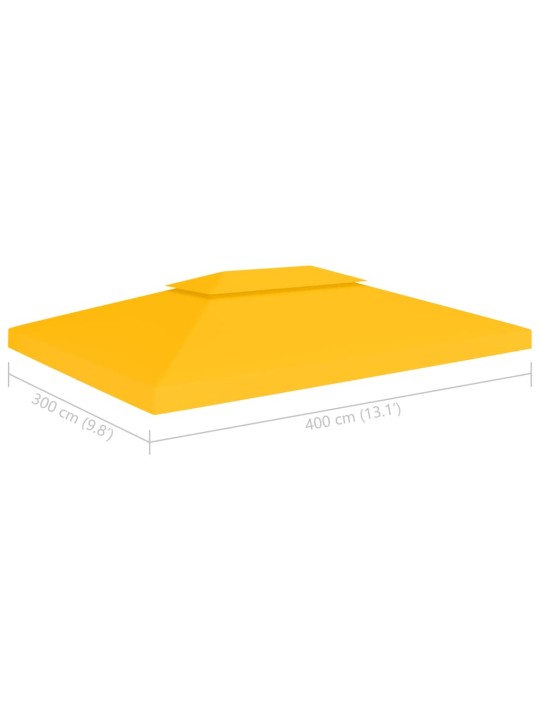 Nojumes jumta pārsegs, divdaļīgs, 310 g/m², 4x3 m, dzeltens