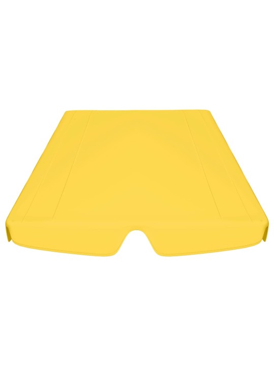 Dārza šūpoļu rezerves jumtiņš, dzeltens, 150/130x105/70 cm