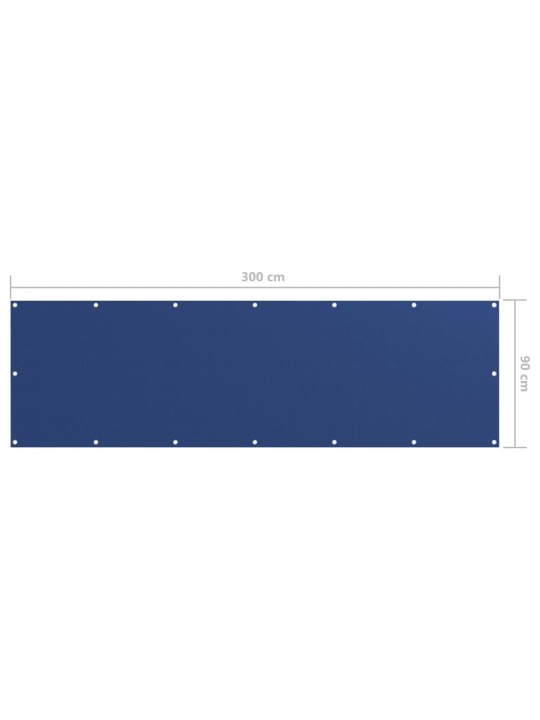 Balkona aizslietnis, 90x300 cm, zils audums