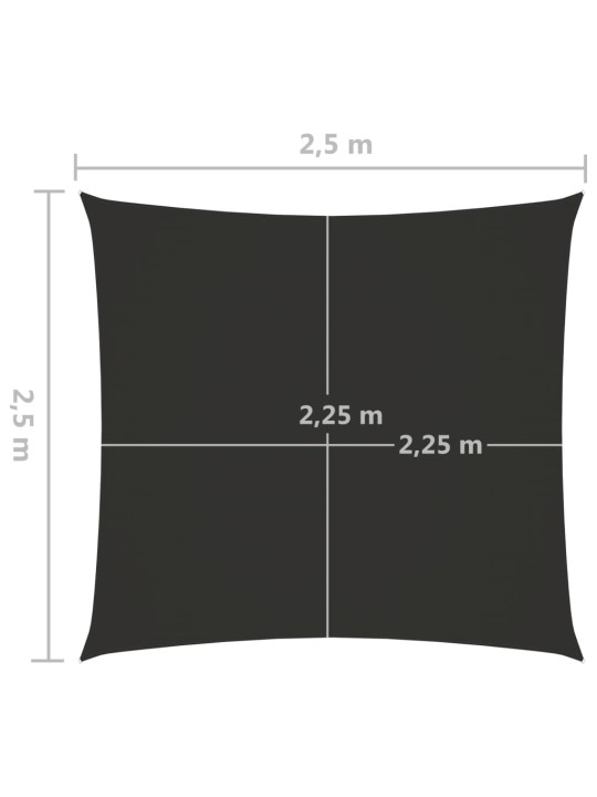 Saulessargs, 2,5x2,5 m, kvadrāta forma, antracītpelēks audums