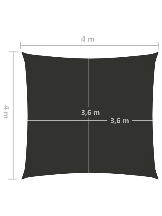 Saulessargs, 4x4 m, kvadrāta forma, antracītpelēks audums