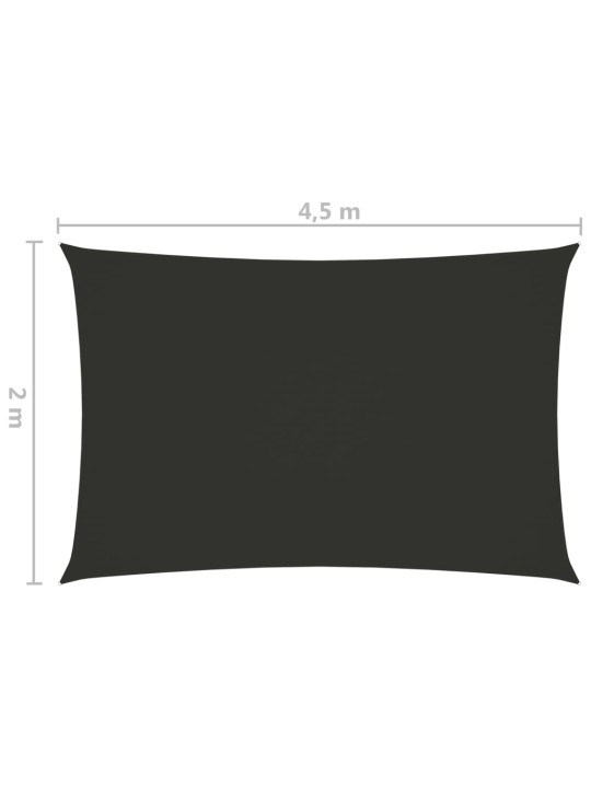Saulessargs, taisnstūra, 2x4,5m, antracītpelēks oksforda audums