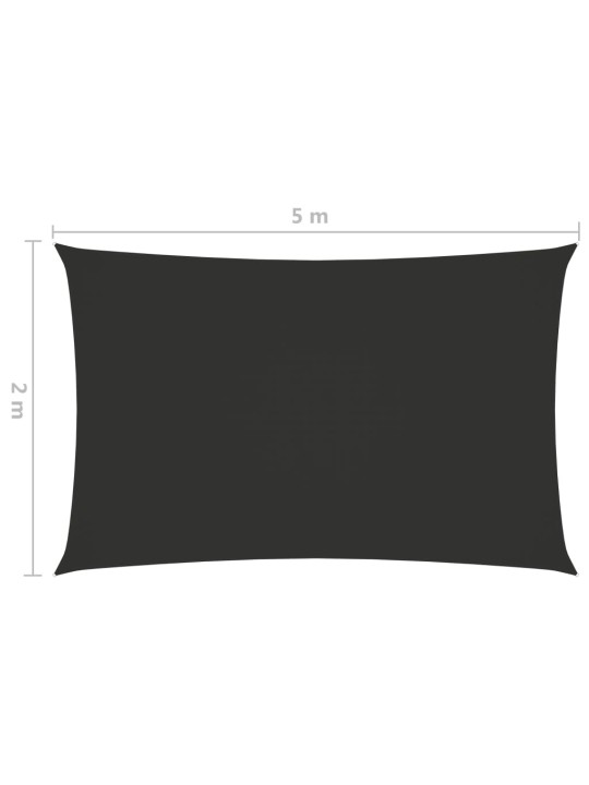 Saulessargs, taisnstūra, 2x5 m, antracītpelēks oksforda audums