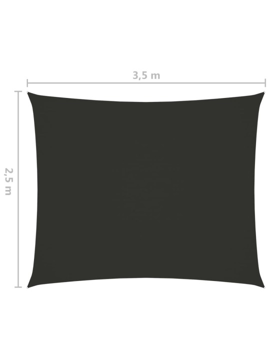 Saulessargs, taisnstūra, 2,5x3,5 m, antracītpelēks audums