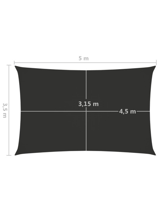 Saulessargs, taisnstūra formas, 3,5x5 m, antracītpelēks audums