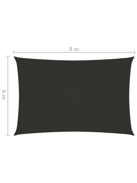 Saulessargs, taisnstūra, 6x8 m, antracītpelēks oksforda audums