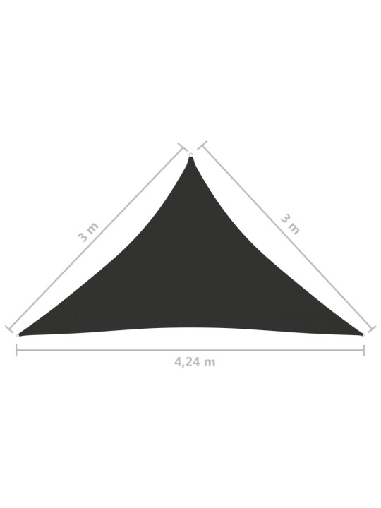 Saulessargs, 3x3x4,24 m, trijstūra, antracītpelēks audums