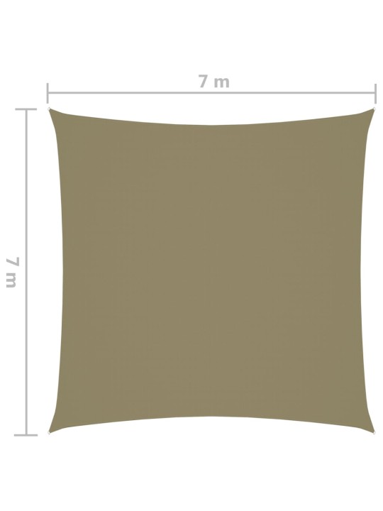 Saulessargs, 7x7 m, kvadrāta forma, bēšs oksforda audums