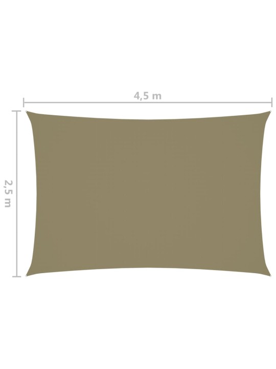 Saulessargs, taisnstūra, 2,5x4,5 m, bēšs oksforda audums