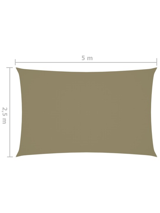 Saulessargs, taisnstūra, 2,5x5 m, bēšs oksforda audums