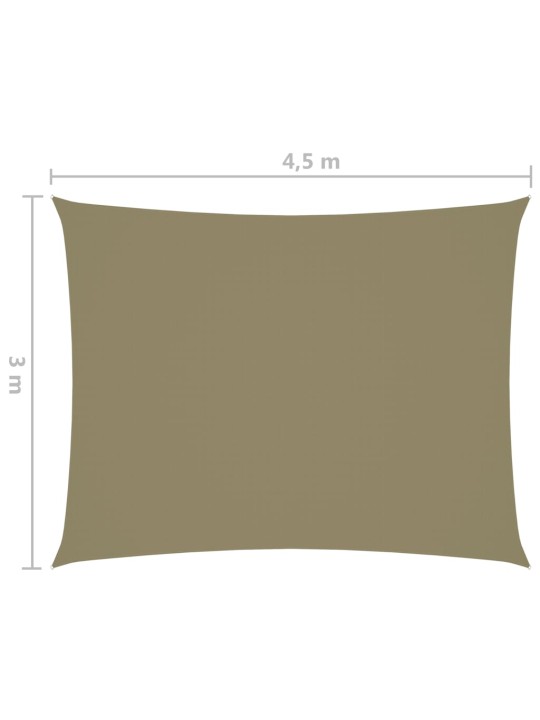 Saulessargs, taisnstūra, 3x4,5 m, bēšs oksforda audums