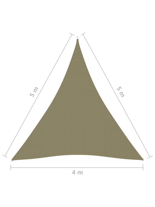 Saulessargs, 4x5x5 m, trijstūra forma, bēšs oksforda audums