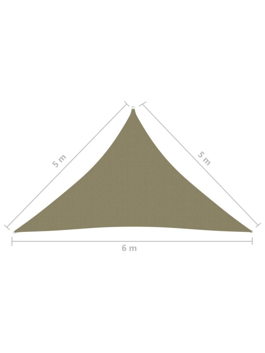 Saulessargs, 5x5x6 m, trijstūra forma, bēšs oksforda audums