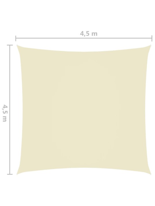 Saulessargs, 4,5x4,5 m, kvadrāta forma, krēmkrāsas audums