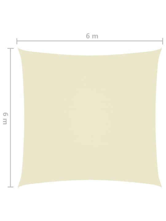 Saulessargs, 6x6 m, kvadrāta forma, krēmkrāsas oksforda audums