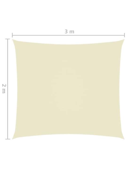 Saulessargs, taisnstūra, 2x3 m, krēmkrāsas oksforda audums