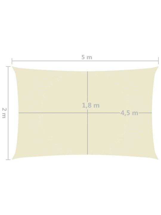 Saulessargs, taisnstūra, 2x5 m, krēmkrāsas oksforda audums