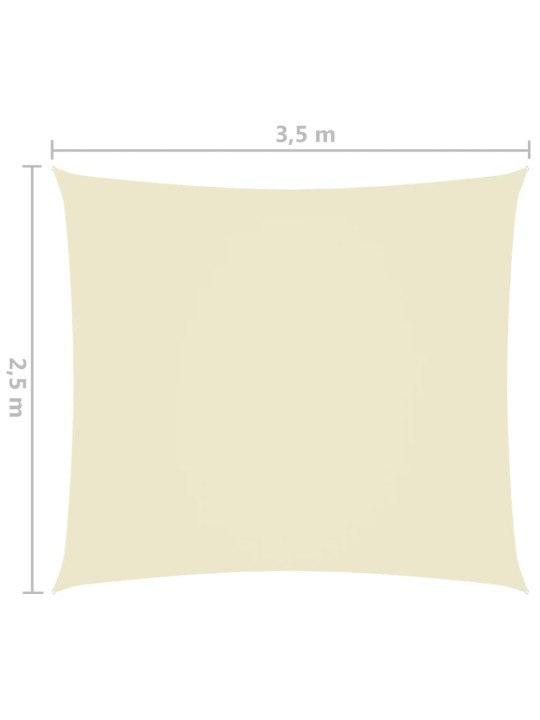 Saulessargs, taisnstūra, 2,5x3,5 m, krēmkrāsas oksforda audums
