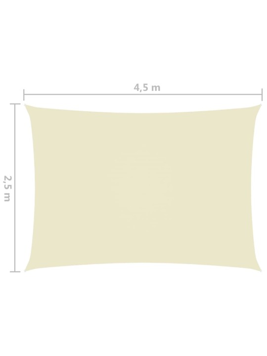 Saulessargs, taisnstūra, 2,5x4,5 m, krēmkrāsas oksforda audums