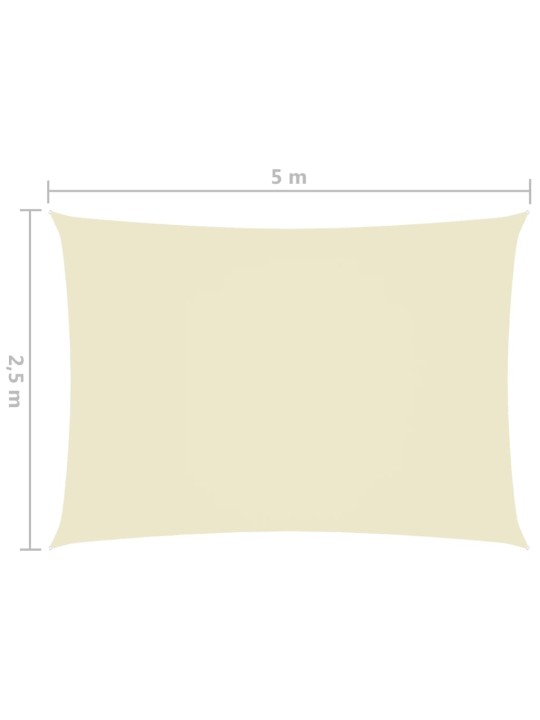 Saulessargs, taisnstūra, 2,5x5 m, krēmkrāsas oksforda audums