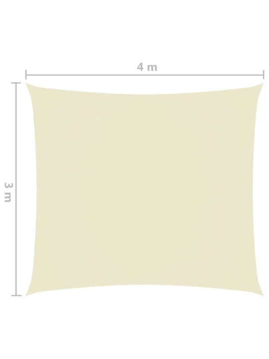 Saulessargs, taisnstūra, 3x4 m, krēmkrāsas oksforda audums