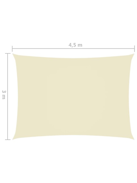 Saulessargs, taisnstūra, 3x4,5m, krēmkrāsas oksforda audums