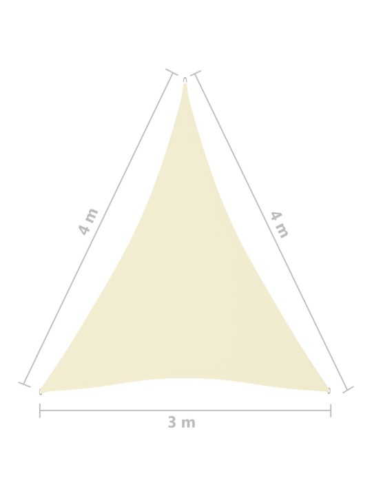 Saulessargs, 3x4x4 m, trijstūra, krēmkrāsas oksforda audums