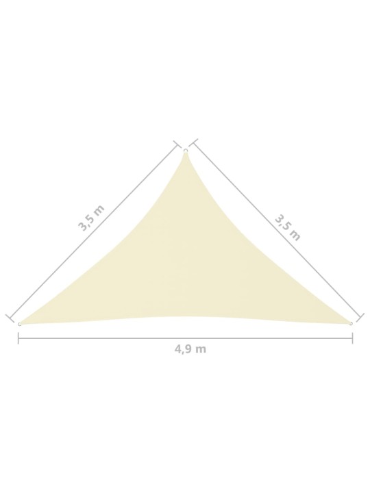 Saulessargs, trijstūra, 3,5x3,5x4,9 m, krēmkrāsas audums