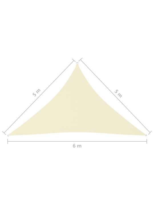 Saulessargs, 5x5x6 m, trijstūra forma, krēmkrāsas audums