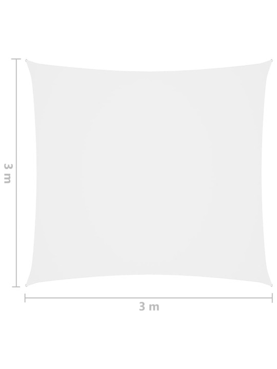 Saulessargs, 3x3 m, kvadrāta forma, balts oksforda audums