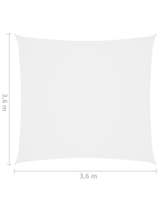Saulessargs, 3,6x3,6 m, kvadrāta forma, balts oksforda audums