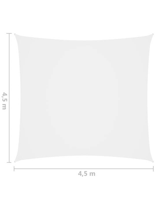 Saulessargs, 4,5x4,5 m, kvadrāta forma, balts oksforda audums