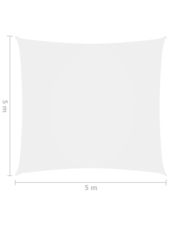 Saulessargs, 5x5 m, kvadrāta forma, balts oksforda audums